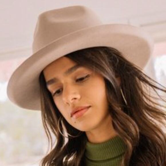 Lack of Color Zulu‎ II Hat Wool Fedora Sand Ribbon Sz M / 57 Women's - Picture 1 of 11